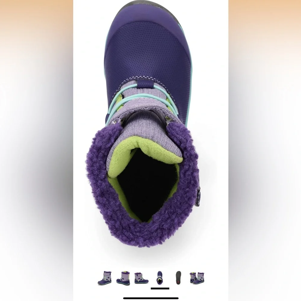 See Kai Run Purple and Green Kids Rain Gilman waterproof & insulated boots 3 new